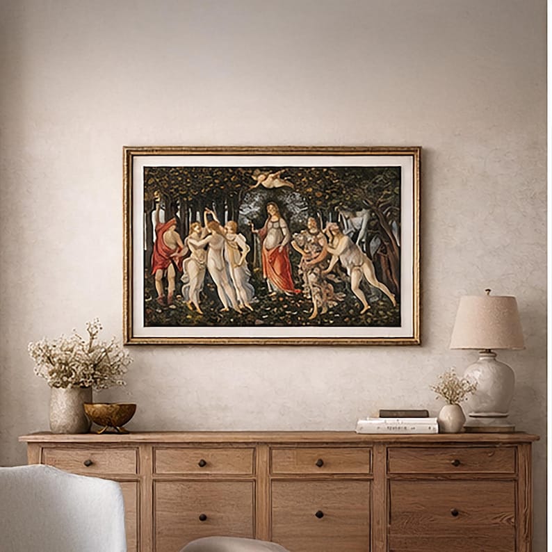 Primavera Renaissance Primavera Botticelli Printable Wall Art Renaissance Painting Digital ...