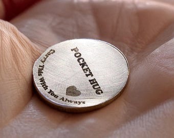 Spersonalizowana moneta kieszonkowa • Pamiątkowy prezent ze stali nierdzewnej