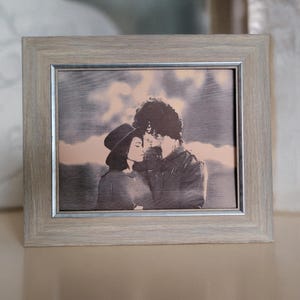 1st anniversary gift photo engraved on Leather gift Leather anniversary gift for him leather anniversary gift for her leather engraved image