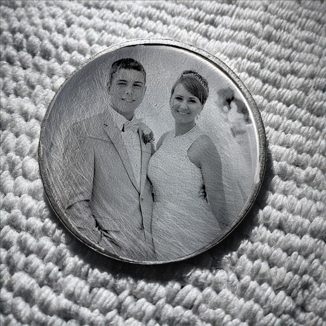 Custom Portrait Coin: Laser Engraved Stainless Steel Keepsake - Etsy