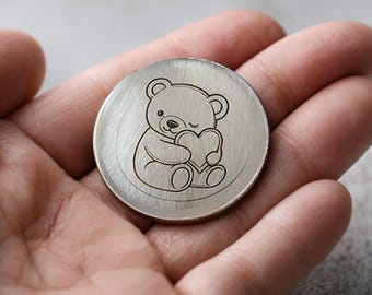 A Hug You Can Keep Teddy Bear Pocket Hug Coin