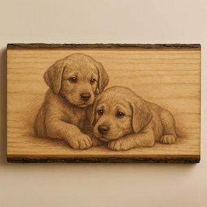 Engraved Pet Photo Wood Slice: Personalized Memorial Gift