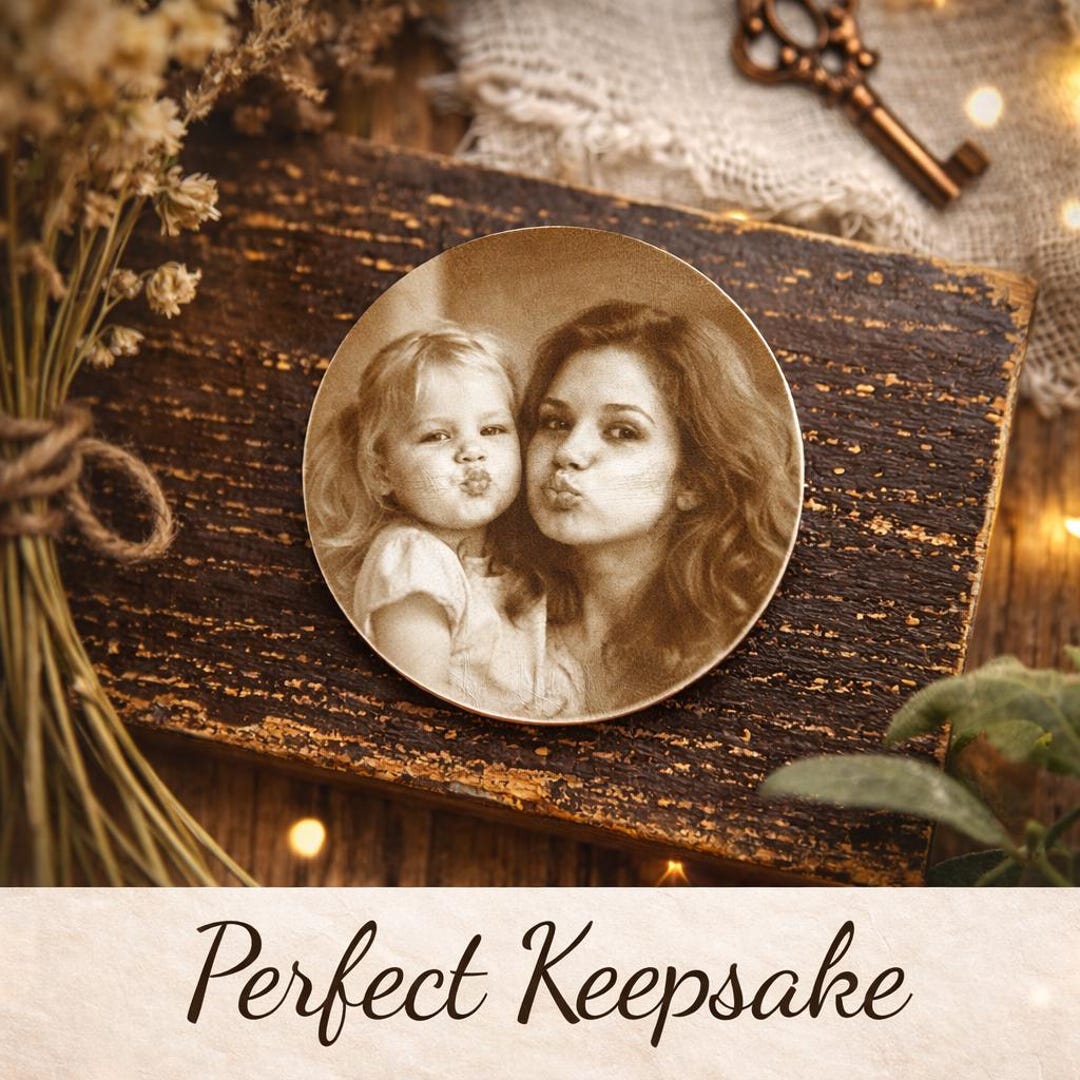 Mother and Child Photo Coin – Personalized Family Keepsake, Custom ...