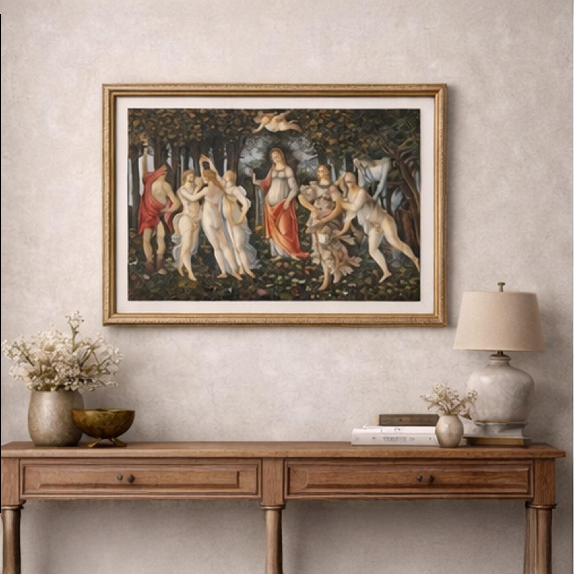 Primavera Renaissance Primavera Botticelli Printable Wall Art Renaissance Painting Digital ...