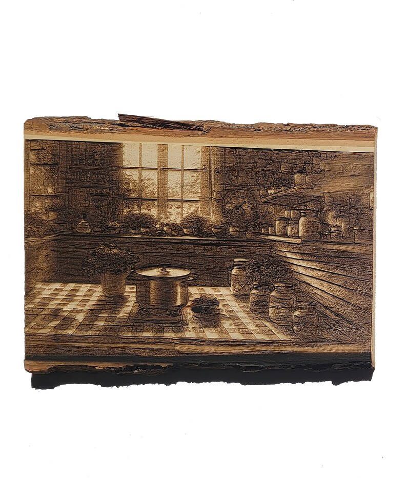 Engraved Pet Photo on Wood Slice Engraved Photo on Wood Engraved Photo