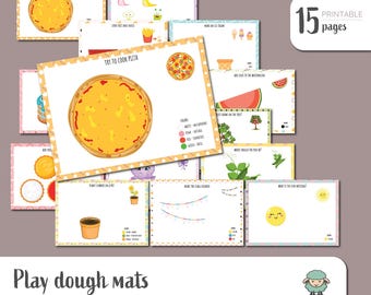 Play Dough Mats For Toddler Activity - Montessori Printable Materials - Homeschool And Preschool Learning - Instant Download PDF