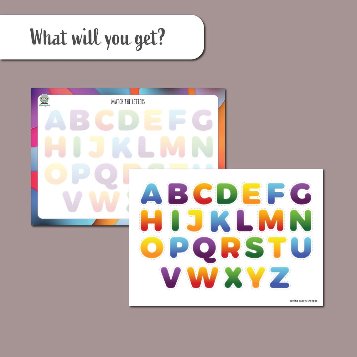Matching Abc Layout Alphabet Matching Activity Sheet, ABC Match, Alphabet Learning ...