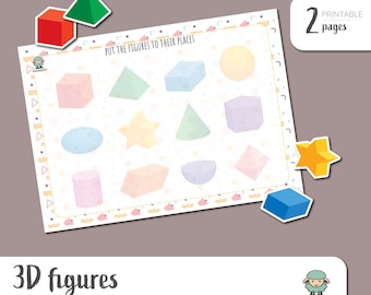 Shape Matching Activity, Busy Book Page, Montessori Learning Shapes, Homeschool Printable Materials, Instant Download