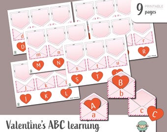 Valentine's Day ABC Matching Activity - Montessori Printable Materials For Toddlers And Preschoolers