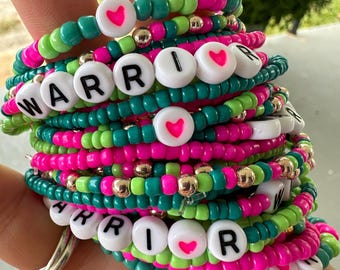 Breast cancer warrior/support Bracelet set