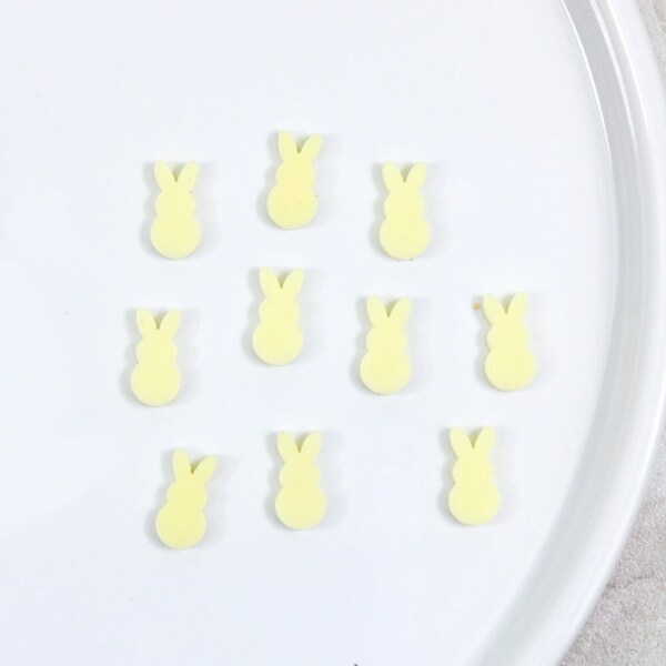 Bunny stud earring blanks, yellow acrylic earring blanks, DIY Earring supplies, wholesale earring blanks, Easter earring blanks, small studs