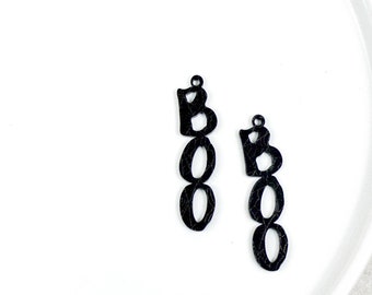 Black Boo earring blanks, Halloween acrylic earring blank, DIY earrings, wholesale earring blanks, Halloween earring supplies for maker