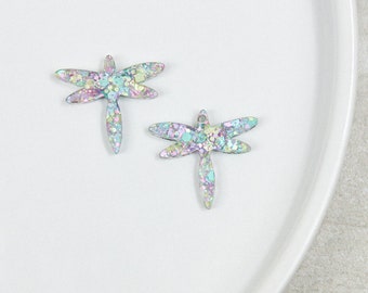 Dragonfly earring blanks, dragon fly acrylic stud dangle earrings, DIY blanks for jewelry maker, wholesale earring supplies, fairy earrings