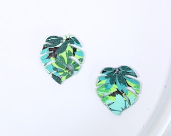 Monstera leaf earring blanks, tropical leaf acrylic earring blanks for jewelry makers, DIY earrings, wholesale jewelry blanks, supplies
