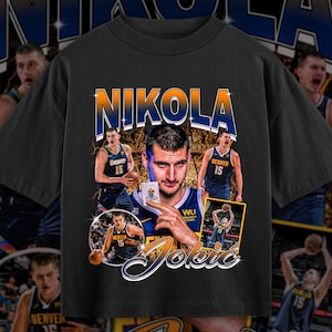 Vintage 90s Nikola Jokic Shirt, Retro Graphic Bootleg 90s Rap Tee, Denver Nuggets Fan Gift