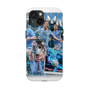 Capa de telefone inspirada em futebol Kevin De Bruyne, capa de telefone de futebol Man City iPhone 16 15 14 13 12 11 X XR 8 7 Samsung S24 S23 S22 S21