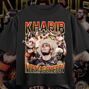 Khabib Nurmagomedov Vintage T-Shirt, Bootleg 90s Rap Tee, UFC MMA Fighter Gift For Woman and Man Unisex T-Shirt