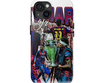 Neymar Jr football phone case, Barcelona FC phone case, soccer phone case iPhone 16 15 14 13 12 11 X XR 8 7 Samsung S24 S23 S22 S21