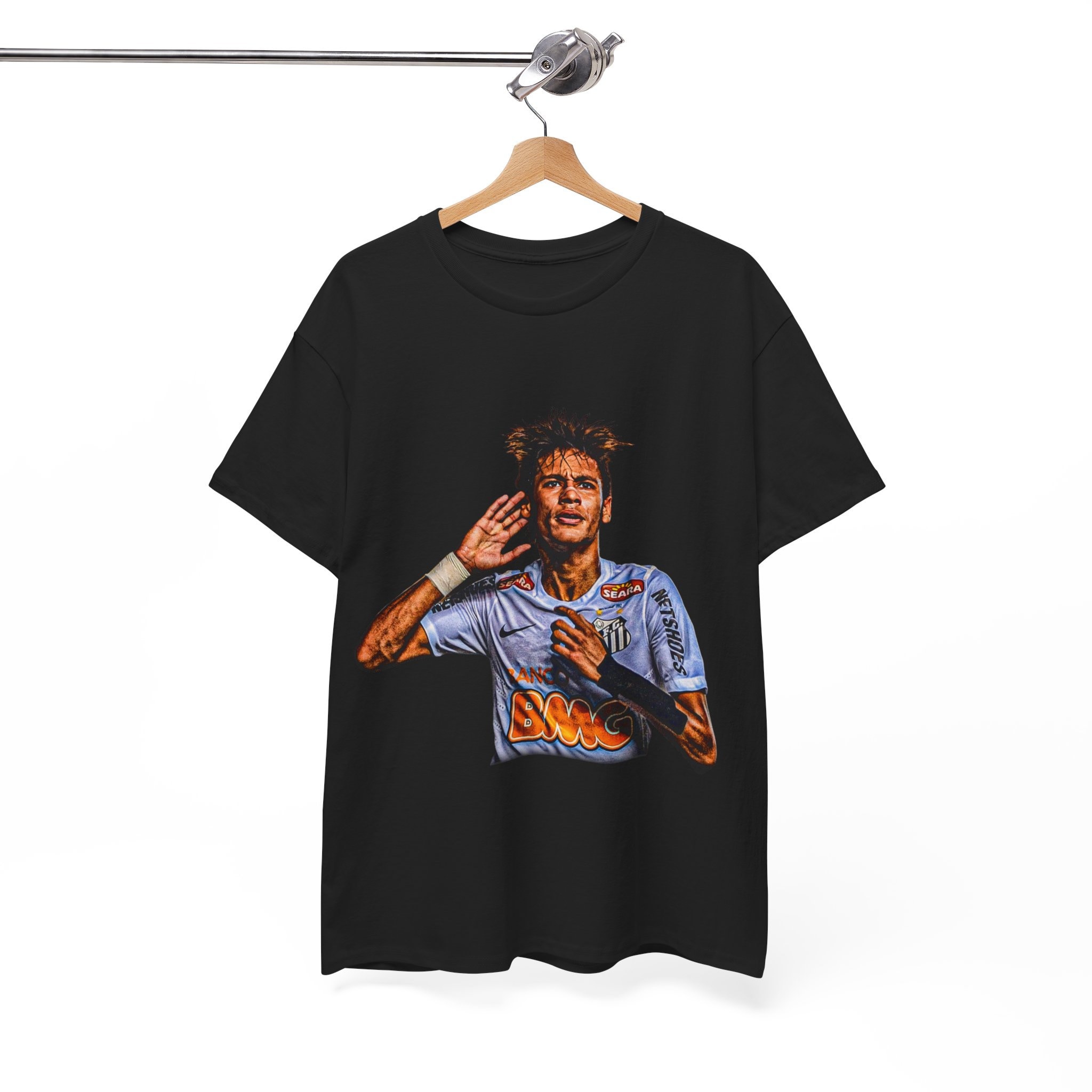 Vintage 90s Graphic Neymar T-Shirt, Neymar Santos Tee, Neymar T-Shirt, Soccer T-Shirt, Bootleg Sport Tee, Cotton Tee