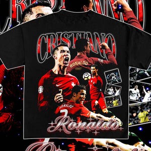 Cristiano Ronaldo Bootleg Retro Vintage 90s Graphic T-Shirt, Real Madrid, Portugal Football, Soccer T-Shirt, Bootleg Tee, Ronaldo Fan Gift