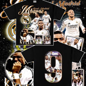 Kylian Mbappe Bootleg Retro Vintage 90s Graphic T-Shirt, Mbappe Real Madrid, Real Madrid Jersey, Real Madrid Fan, Mbappe Fan, Soccer Shirt
