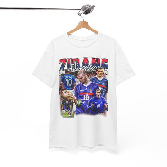 Retro Vintage 90s Graphic Zinedine Zidane T-shirt, France Tee