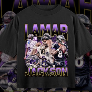 Vintage 90s Lamar Jackson Shirt, Retro Graphic Bootleg 90s Rap Tee, Baltimore Ravens Fan Gift