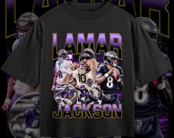 Vintage 90s Lamar Jackson Shirt, Retro Graphic Bootleg 90s Rap Tee, Baltimore Ravens Fan Gift