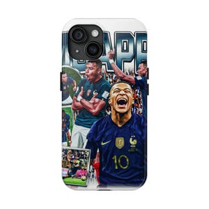 Kylian Mbappe football phone case, France phone case, soccer phone case iPhone 16 15 14 13 12 11 X XR 8 7 Samsung S24 S23 S22 S21