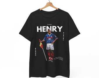 Graphic Thierry Henry T-Shirt, Corner Flag Celebration, France Arsenal Legend, Bootleg Vintage Sport Tee, Cotton Tee