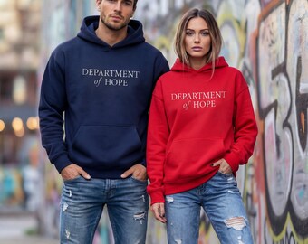 Department of Hope Unisex Heavy Cotton-Blend Hoodie (multiple colors) | Statement Hoodie | Fashion Hoodie | Trendy Hoodie | Graphic Hoodie