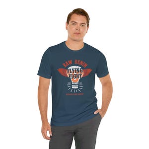 Raw Denim T-shirt | Flying Eight T-shirt | Flying 8 T-shirt | Men&#39;s T-shirt | Women&#39;s T-shirt | School | Denim | Graphic Tees | T shirt