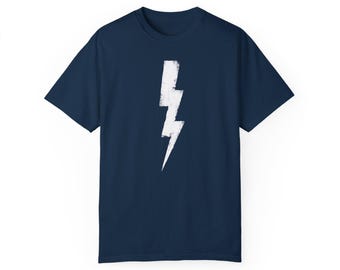 Lightning Bolt T-shirt (True Navy) Graphic Tee | Statement T-shirt | Fashion T-shirt | Trendy T-shirt | Men's T-shirt | Women's T-shirt
