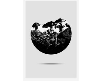 Earth Mountain Poster. Choose between 3 sizes | Home Decor | Art for the Home | Interior Design | Beautiful Artwork | Great Gift