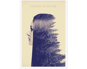 Human & Nature Series Poster. Choose between 3 sizes | Home Decor | Art for the Home | Interior Design | Beautiful Artwork | Great Gift