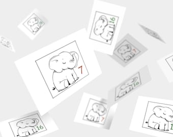 White Elephant Gift Exchange Cards – Printable Numbered Party Game (Instant Download)
