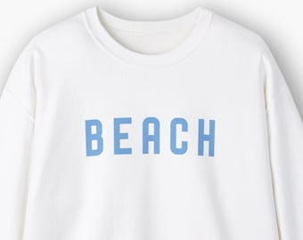 Vintage Beach Jumper Sweater Sweatshirt, Beachwear Wild Summer Baggy Surf Swim Jumper, Sea, Sand Sunshine Sunset Lover, Oversized Surfer Top