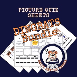 Dingbat Picture Quiz Sheets & Answers (Printable) Bundle