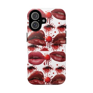 Lips Phone Case, Bold Lips Design, Tough Phone Cover, Kissing Aesthetic, Unique Gifts, Stylish Mobile Case