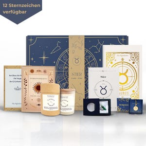 Sternzeichen Geschenkbox, Geburtstagsgeschenk, Sternzeichen Geschenkset für Frauen, Astrologie Geschenkset,– Luxuriöse Astrologie-Box