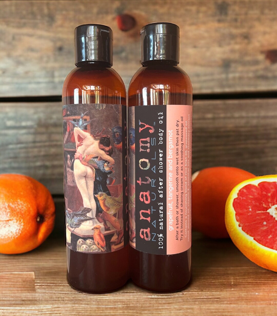 Moisturizing After Shower Body Oil, All Natural Citrus Scent, Dry Skin