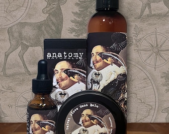 Men’s Grooming Gift Set - Body Oil, Beard Oil and Hand Balm - Hydrating Skincare for Dry Skin and Beard Care
