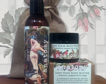 Body Oil and Body Butter Gift Set - Hydrating Duo for Dry Skin - Botanical Skincare Gift Set - Mothers Day Gift