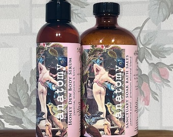 Bath and Body Gift Set - Mineral Bath Salts and Moisturizing Body Serum - Botanical Skincare for Soft, Hydrated Skin - Mothers Day Gift