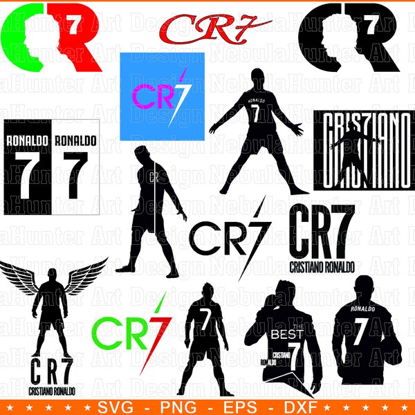 Instant Download... 15  Ronaldo Cristiano Svg , Cr7 Eps , Goat , Cristiano Ronaldo Png Svg Eps Dxf