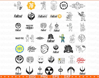 Instant Download...Fallout - Fallout 76 Custom +46 Design - Fallout Bundle - Pip Boy Game Boy - New Vegas Clipart-Silhouette Svg Png Eps Dxf