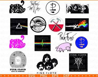 Téléchargement immédiat... Pink Floyd SVG Bundle Clipart Png Svg Eps Dxf