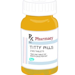 Titty pills estrogen trans waterproof sticker