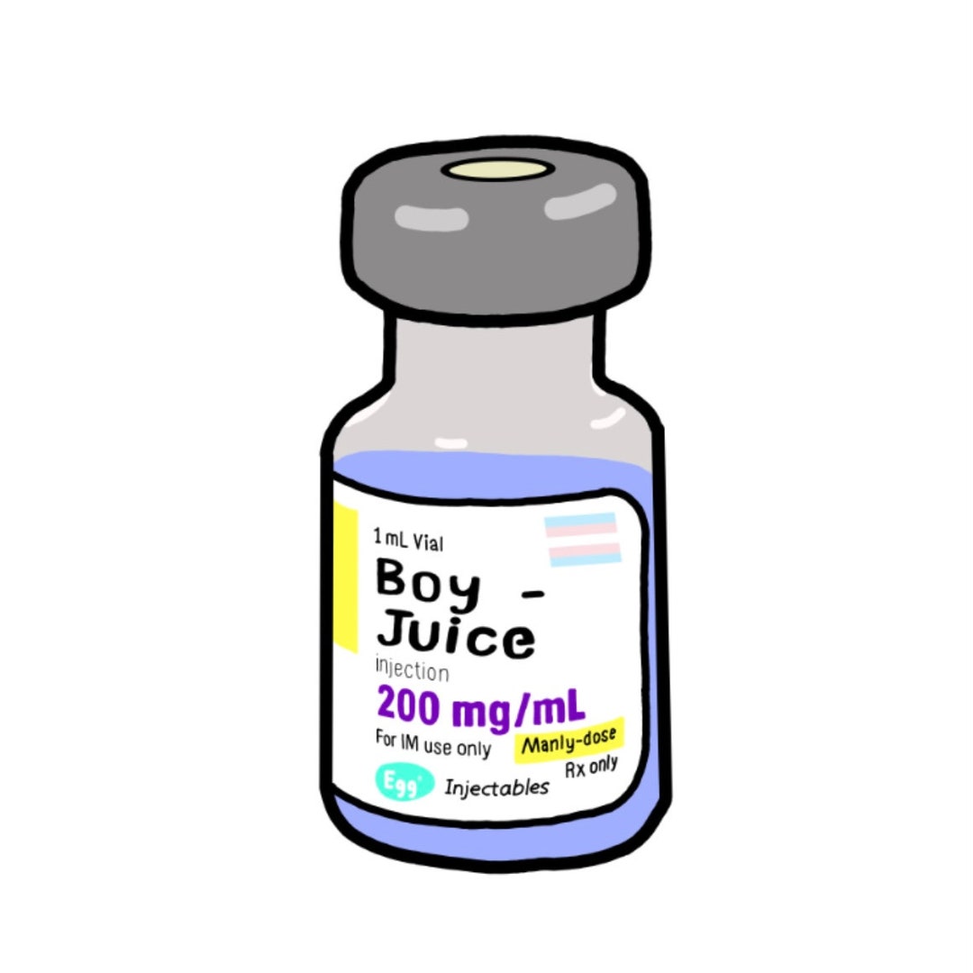 Boy Juice Testosterone Sticker Waterproof - Etsy