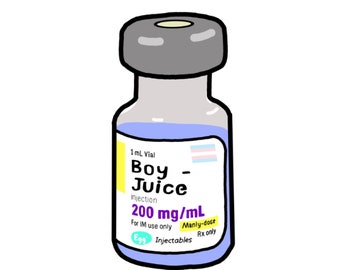 Boy juice testosterone sticker waterproof